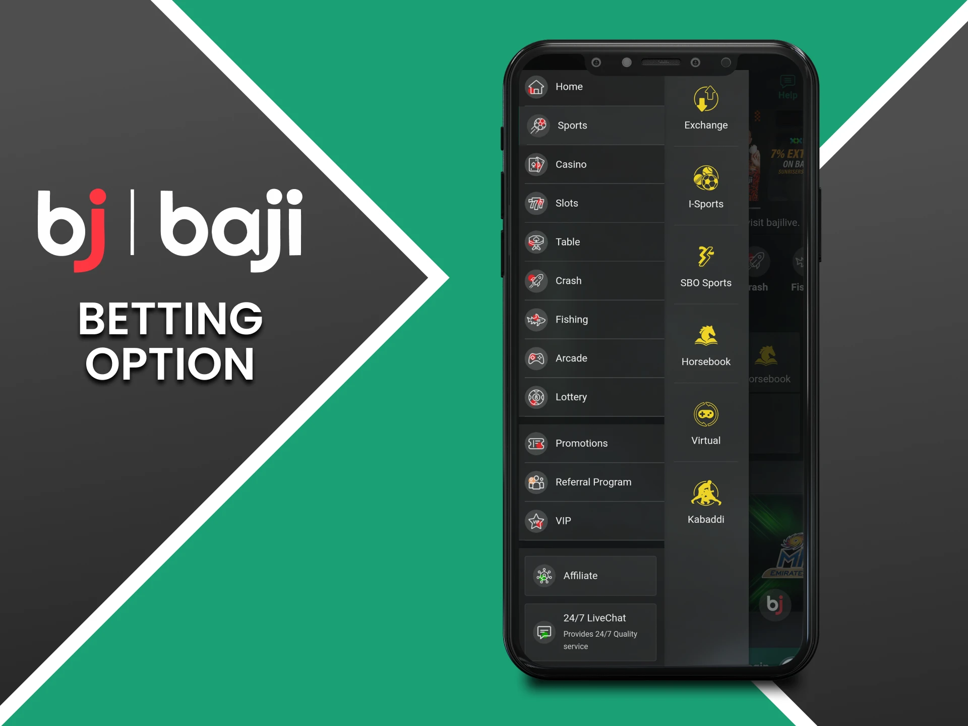 You can place bets using the Baji app BD and in the other countries.