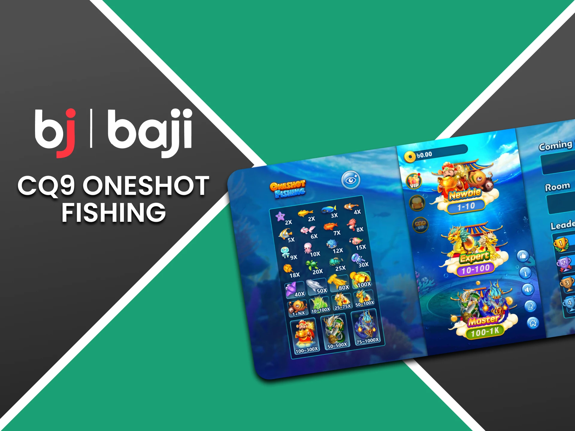Choose Oneshot Fishing in the fishing section from Baji.