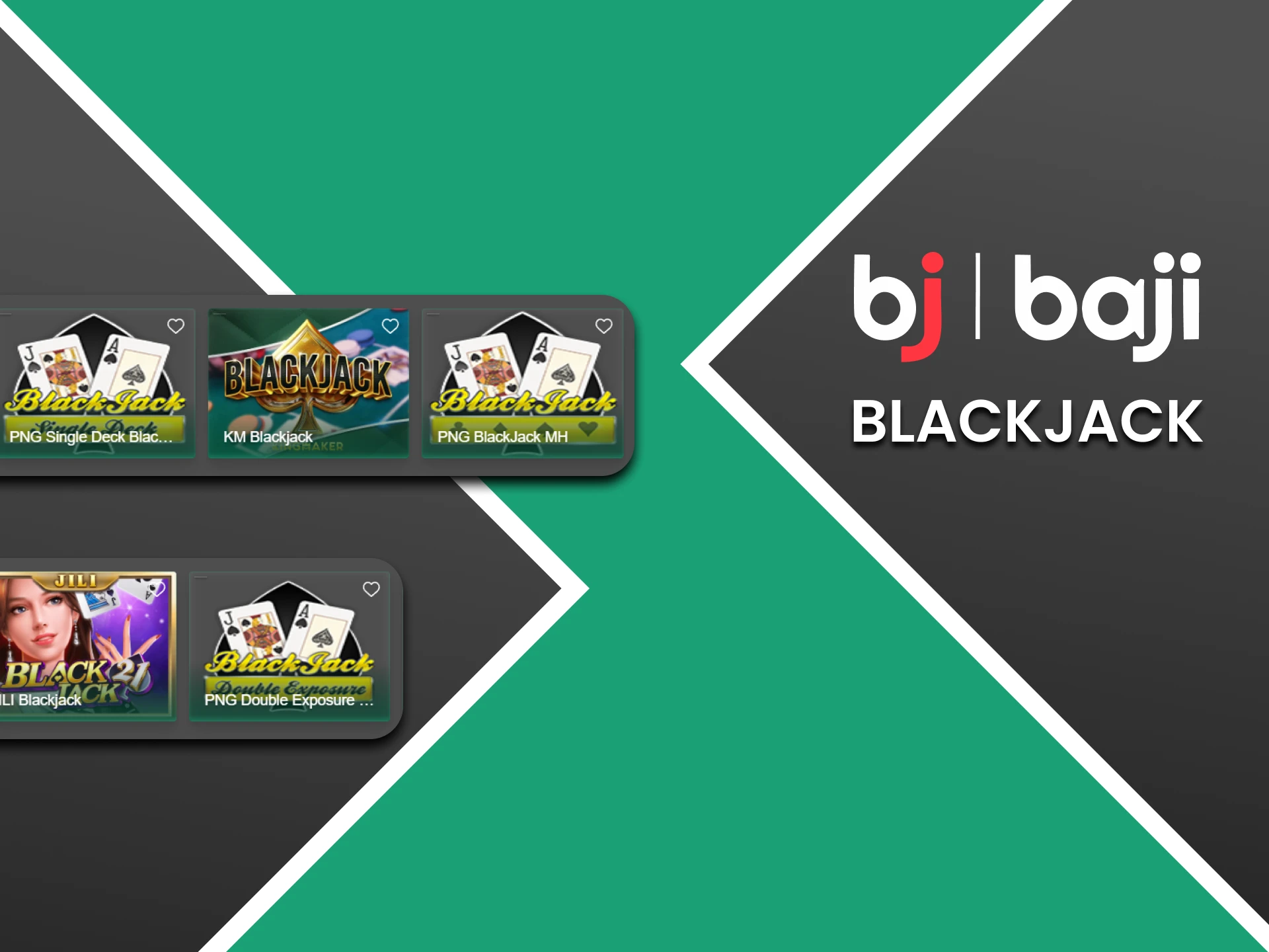 In the table games section from Baji you can play Blackjack.