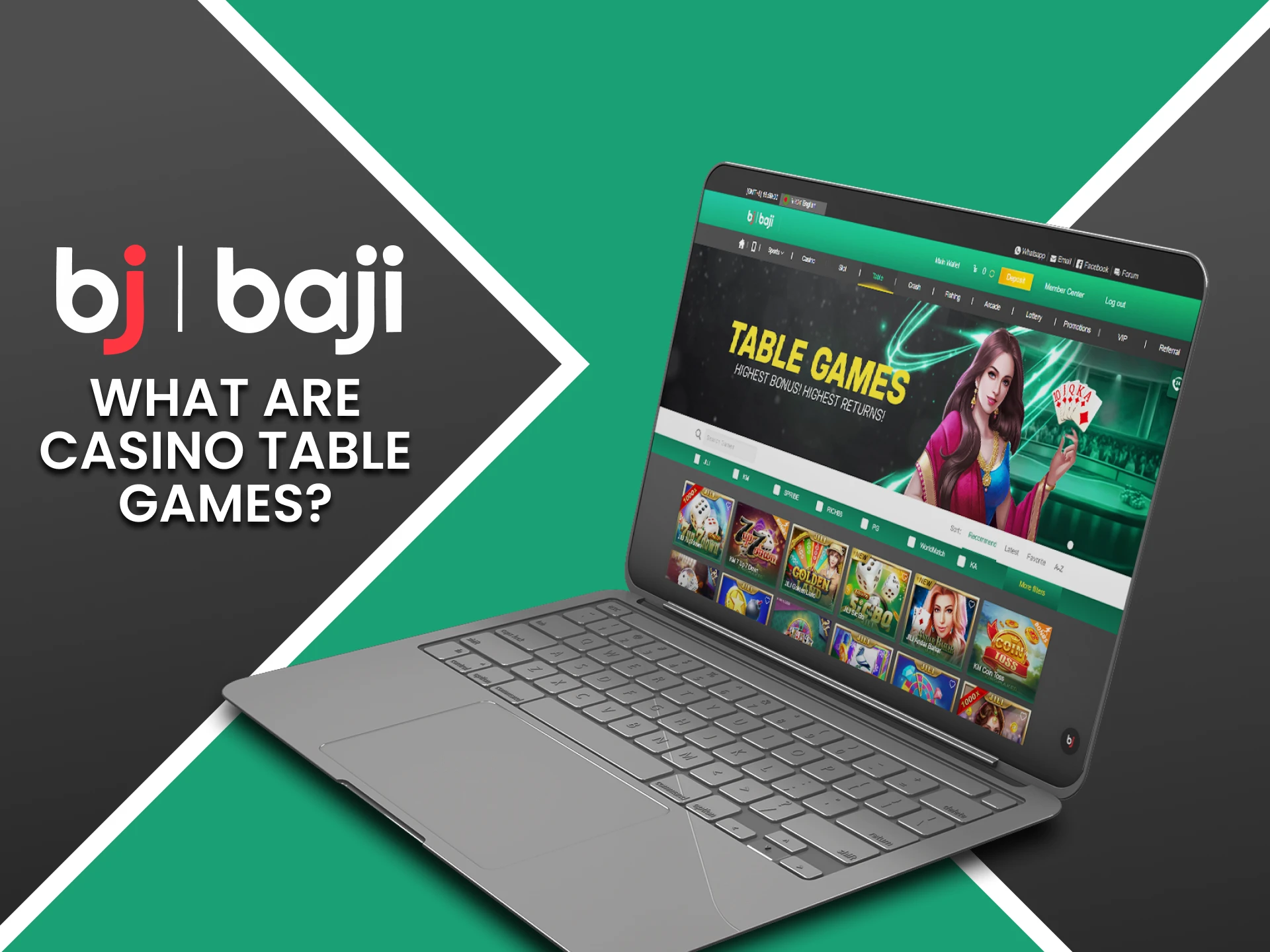 We will tell you everything about table games on Baji.