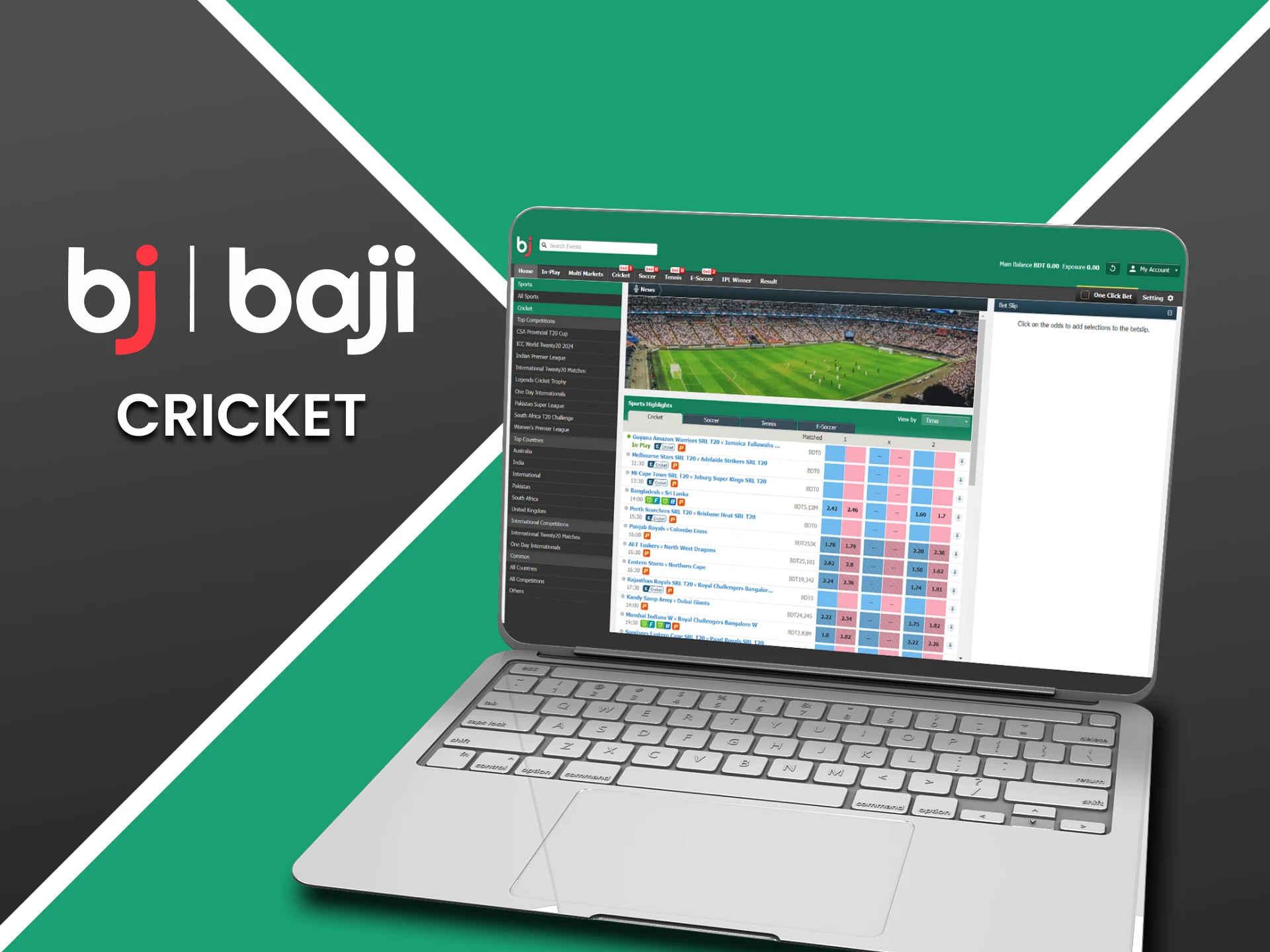 Bet on cricket with Baji.