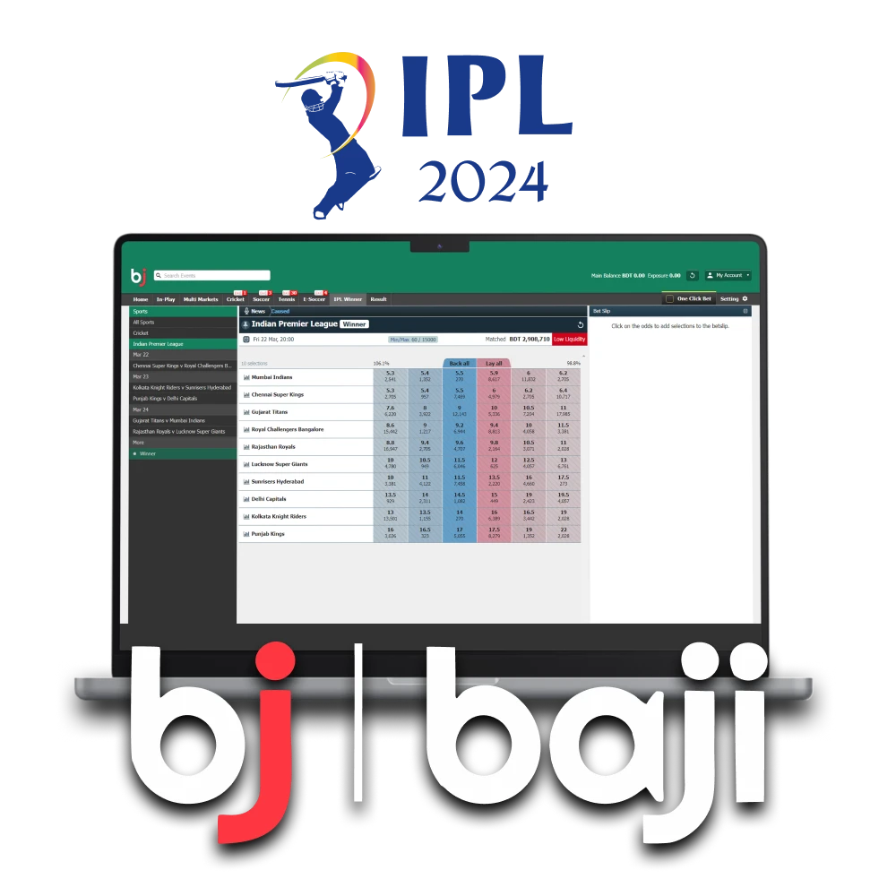 For IPL cricket betting, choose Baji Bet website.