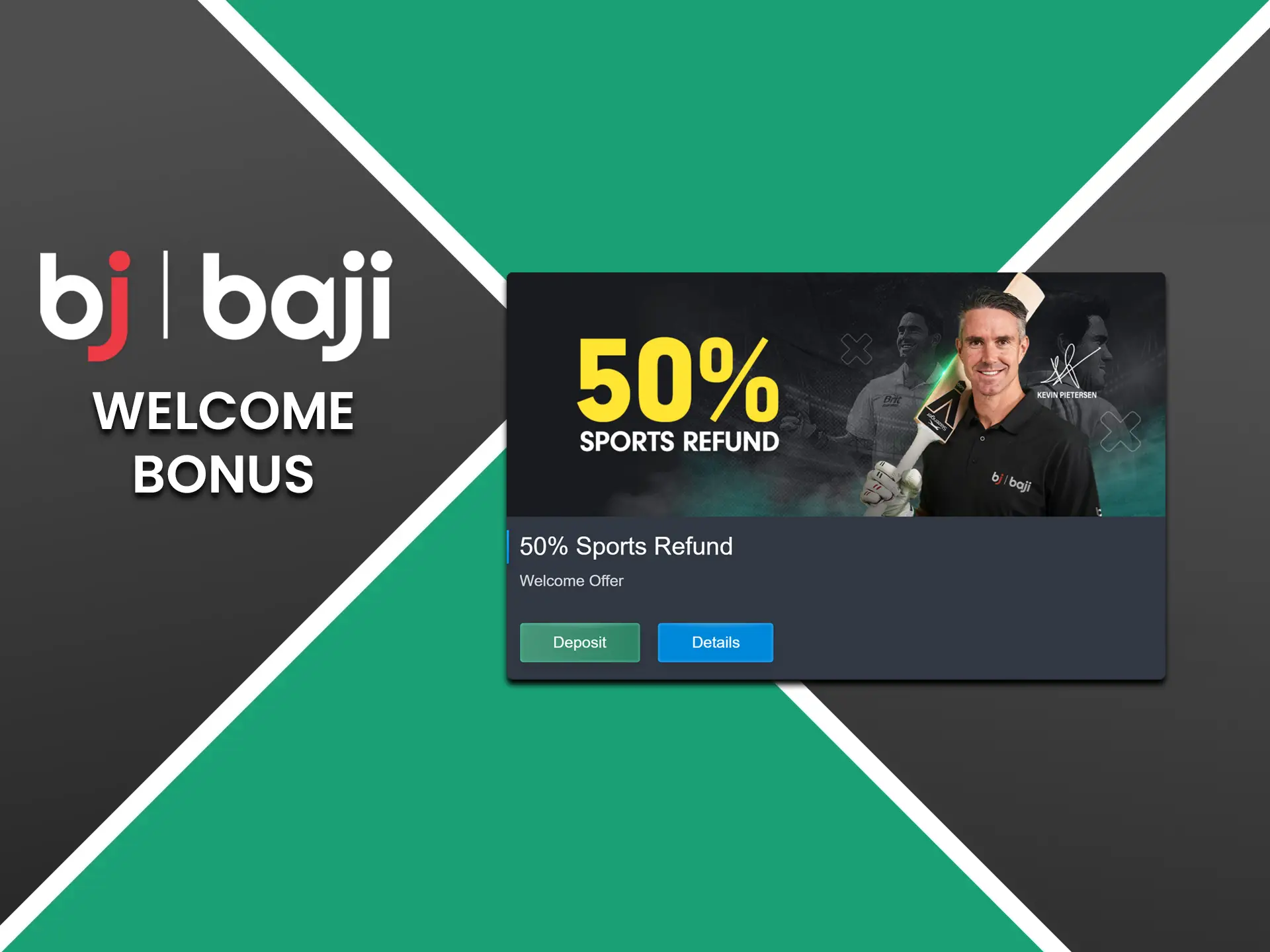 Take advantage of Baji's welcome bonus to get back a percentage of your unsuccessful tennis bets.