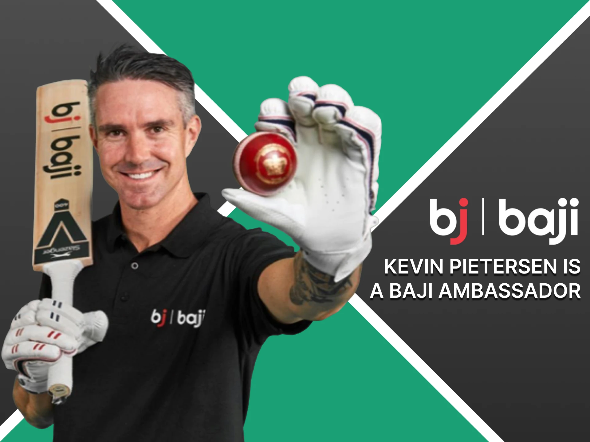 Kevin Pietersen is one of Baji's brand ambassadors.