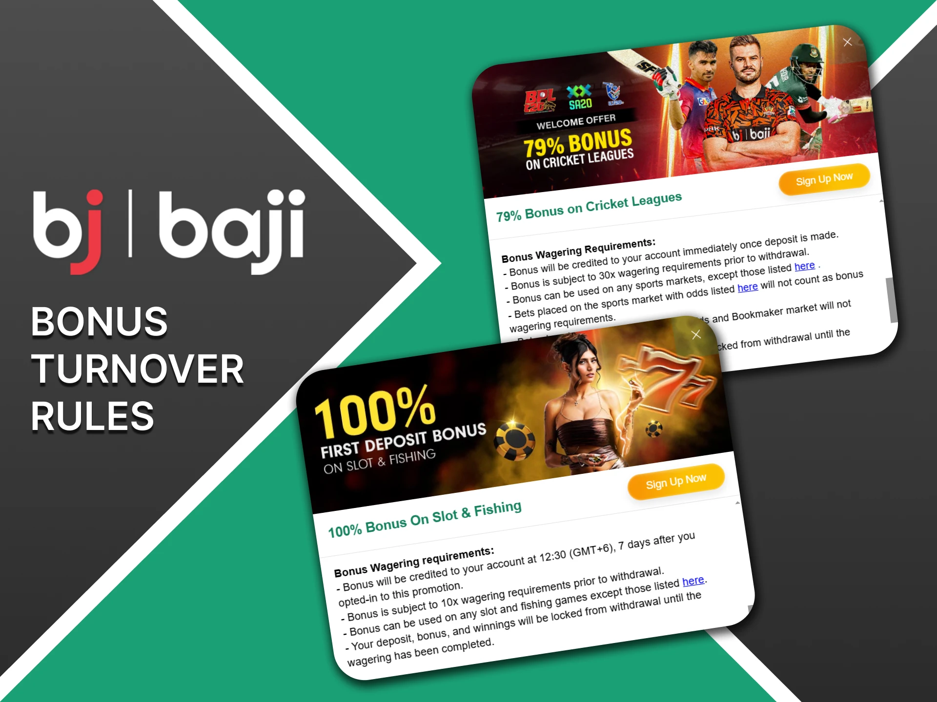 Check out the bonus turnover rules at Baji.