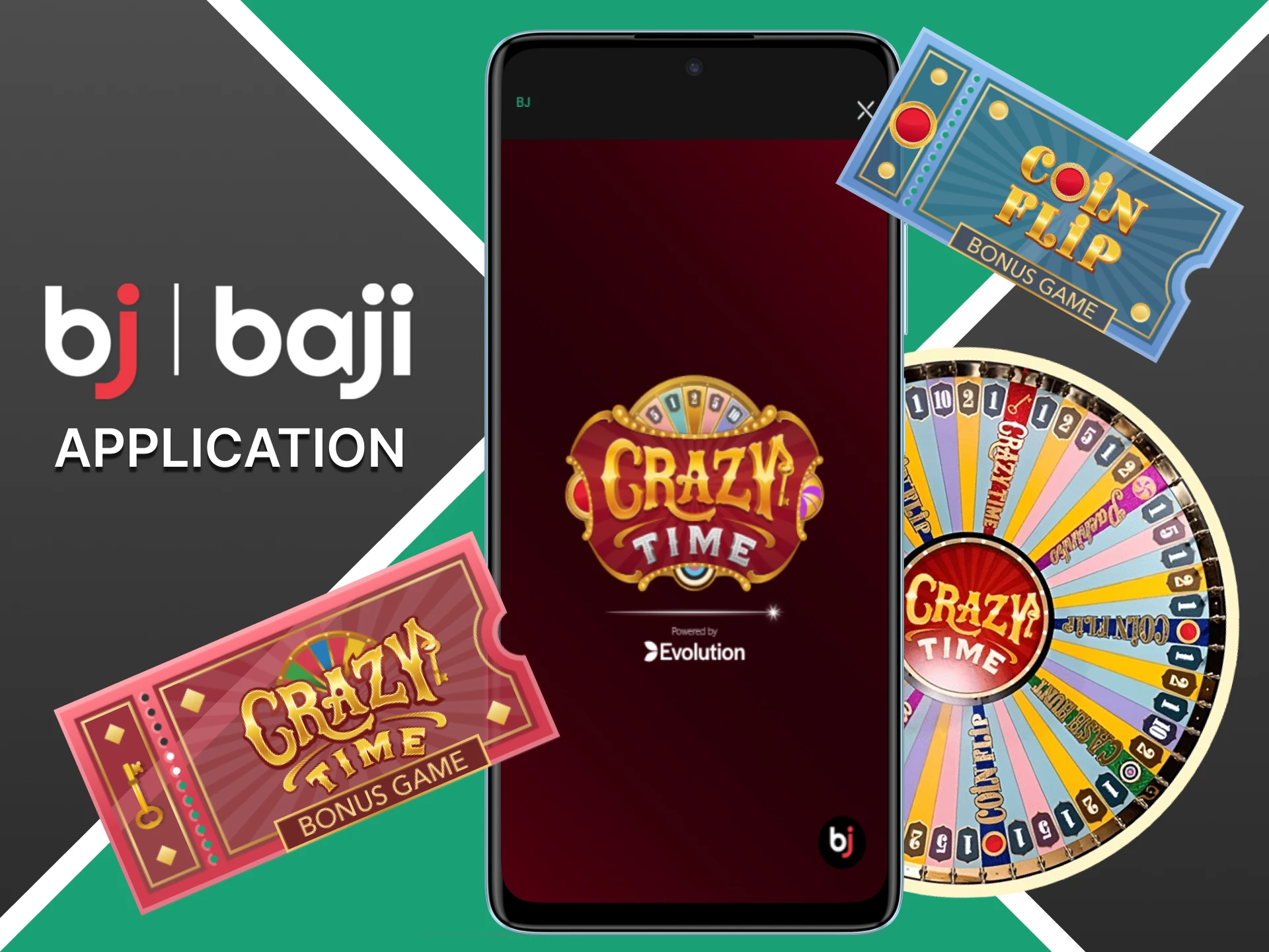 Download the Baji app to play Crazy Time.