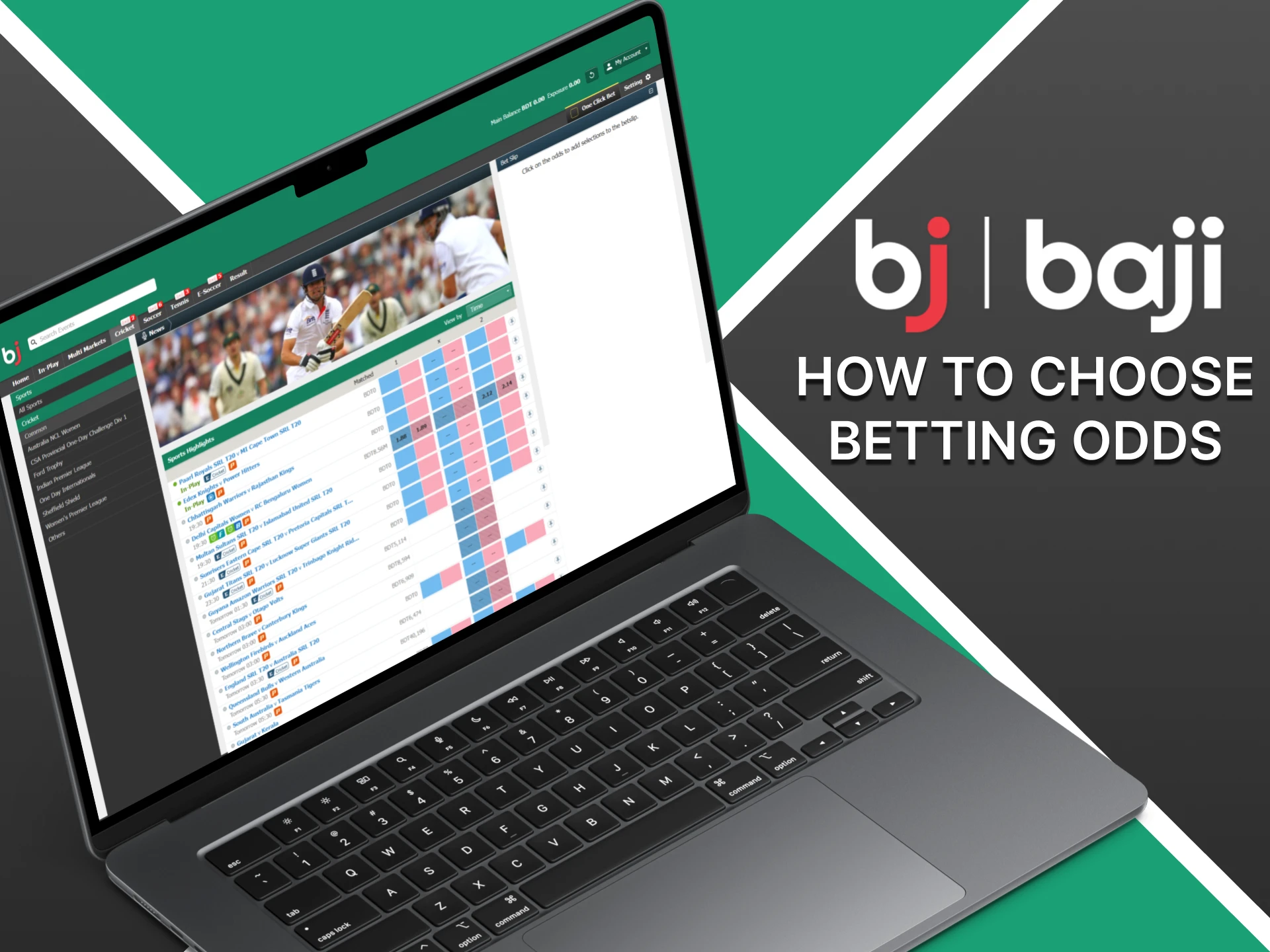 Learn how to choose cricket betting odds at Baji.