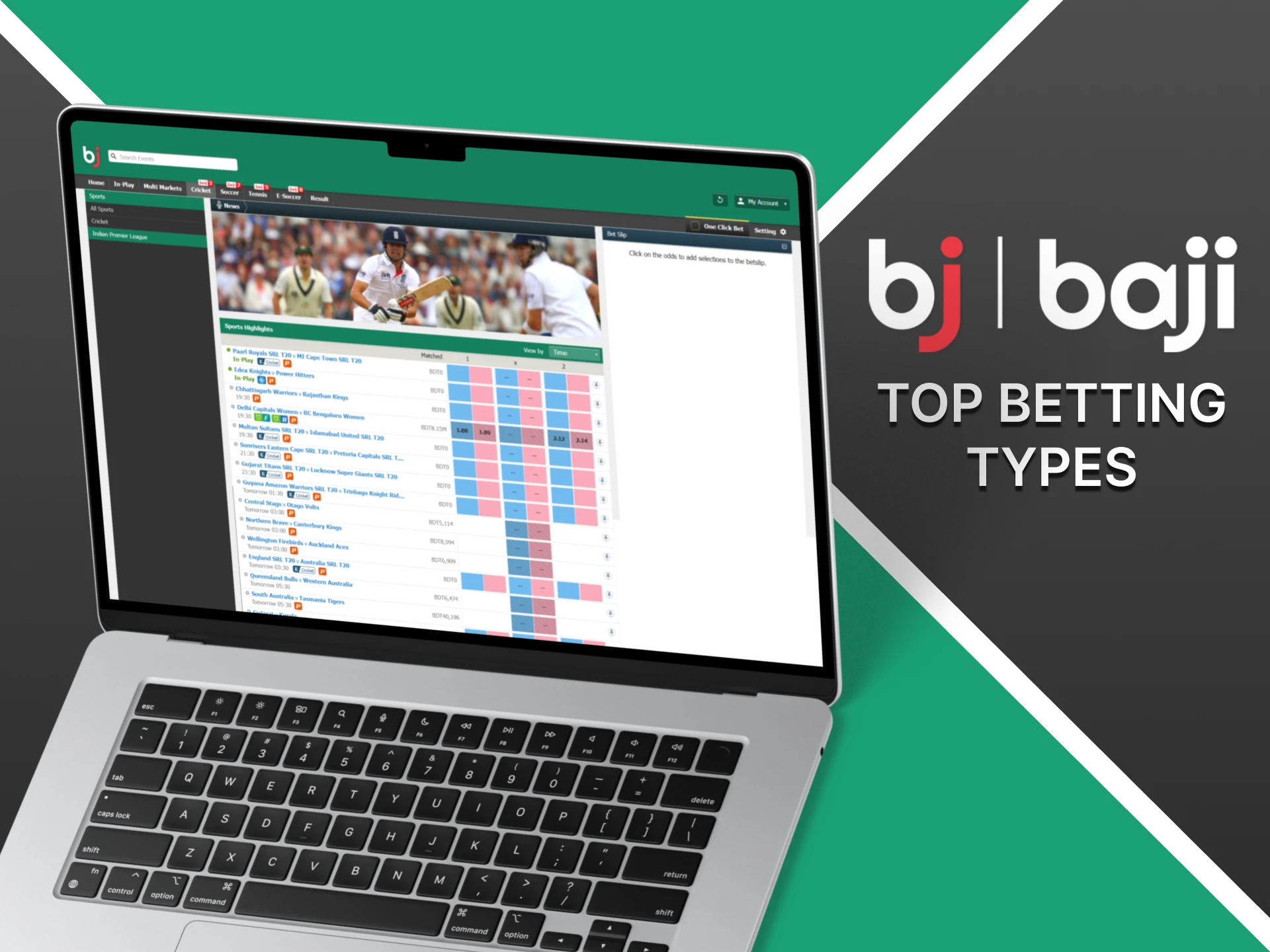 Check out the types of IPL betting on the Baji platform.