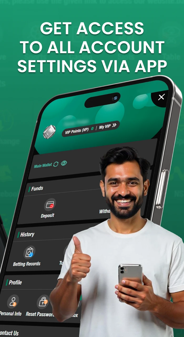 Get full access to your account through the bd Baji app in a convenient format, specially adapted for smartphone screens.