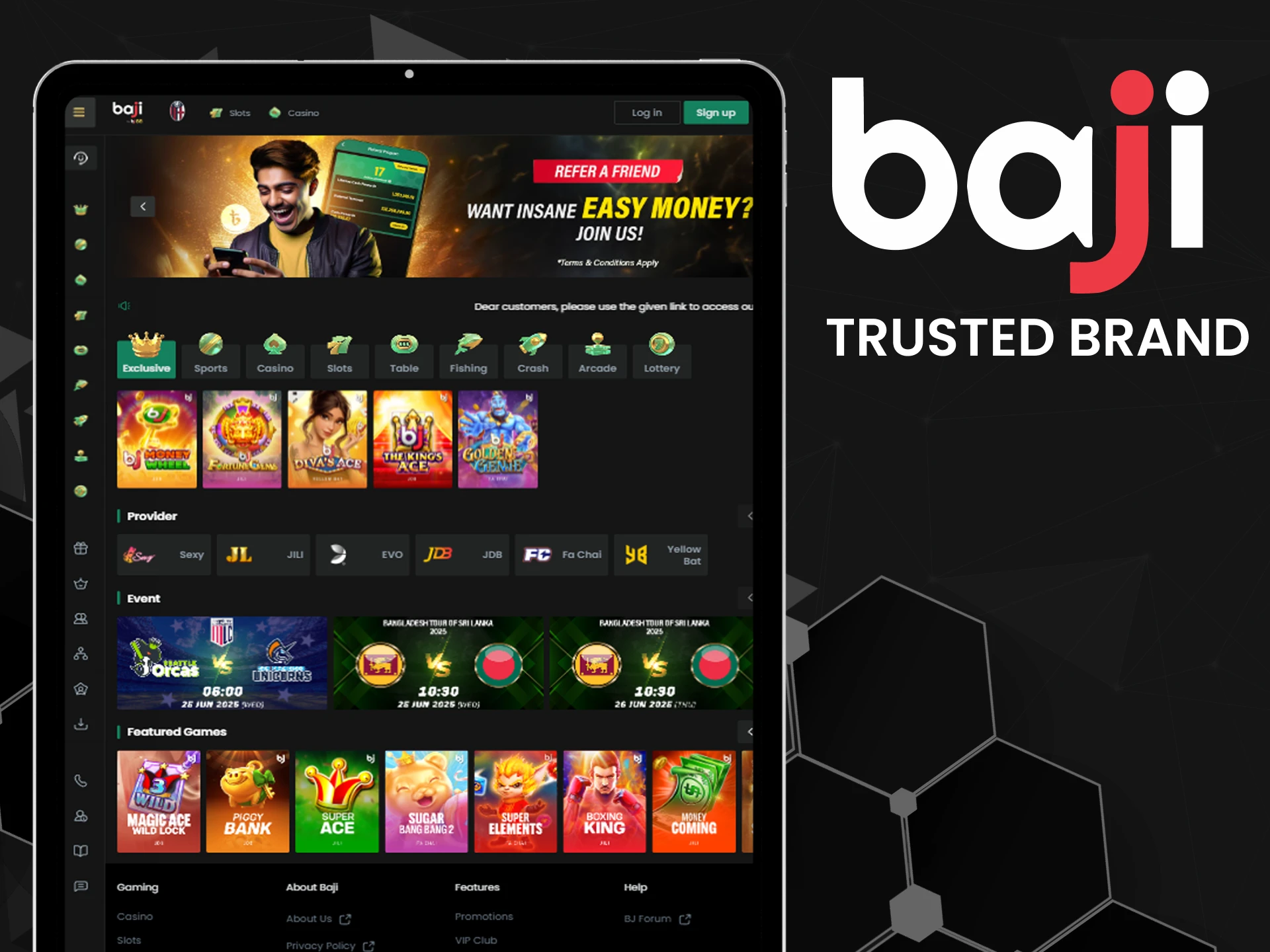 See the reasons why Baji is a trusted brand.