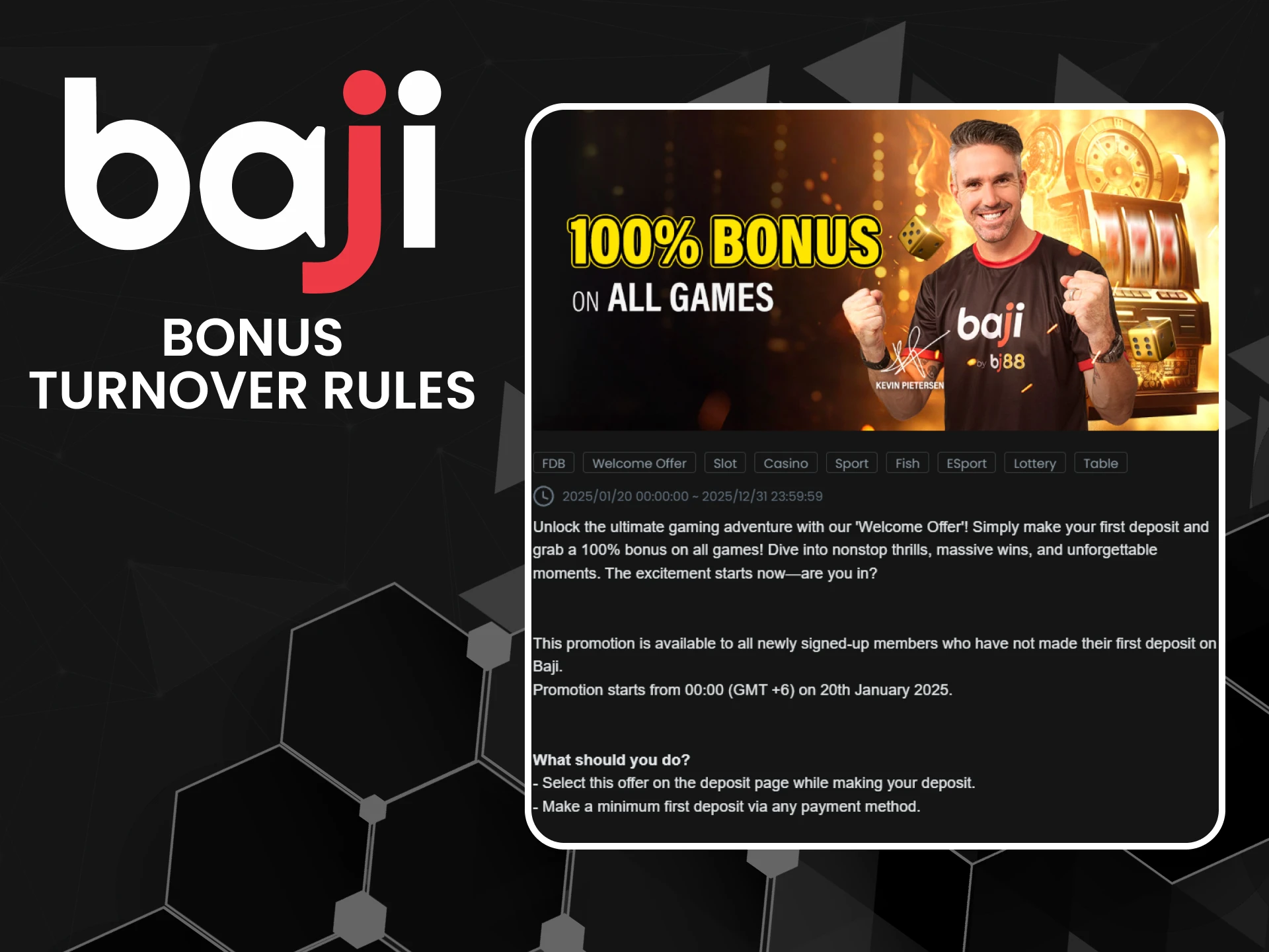 Check out the bonus turnover rules at Baji.
