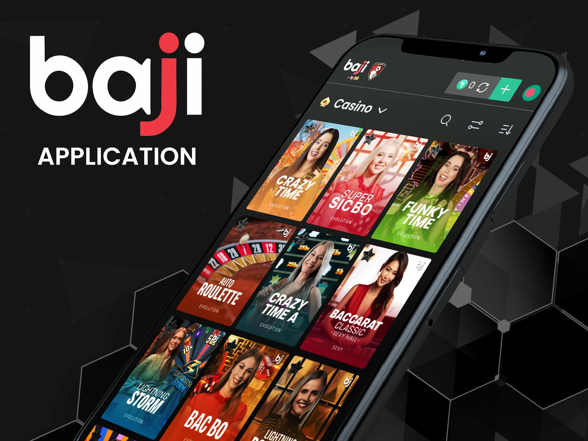 Download the Baji app to play Crazy Time.