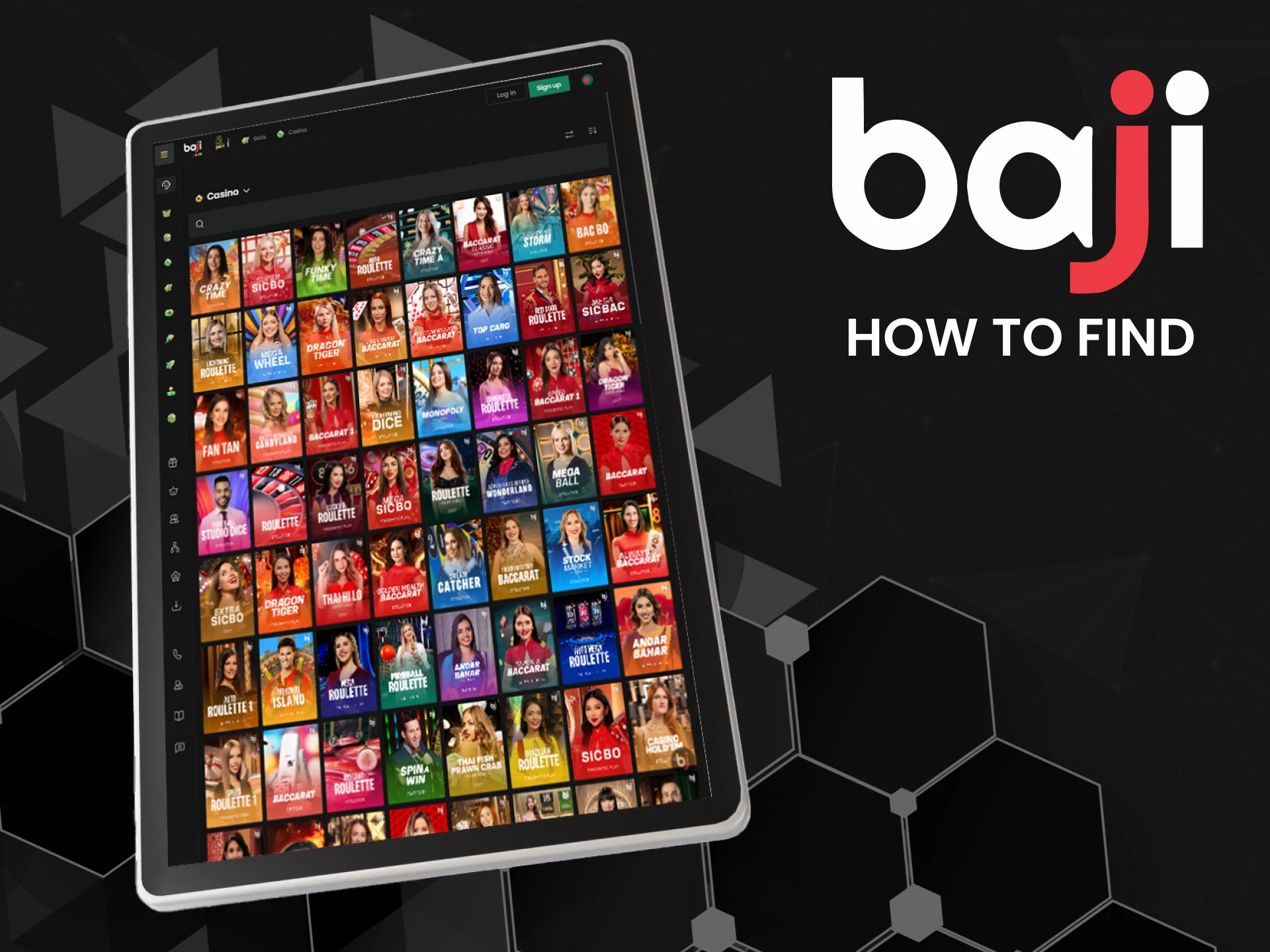 Find out how to find the Crazy Time game on the Baji website.
