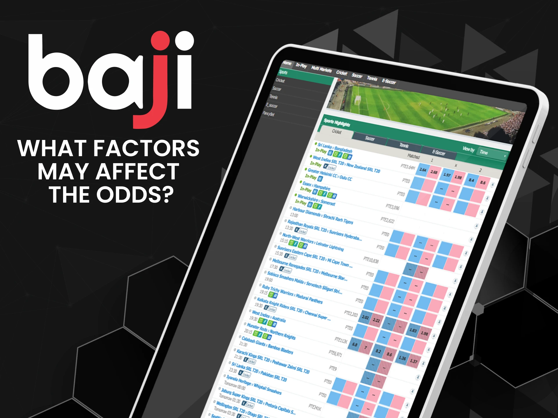 Learn how to choose cricket betting odds at Baji.