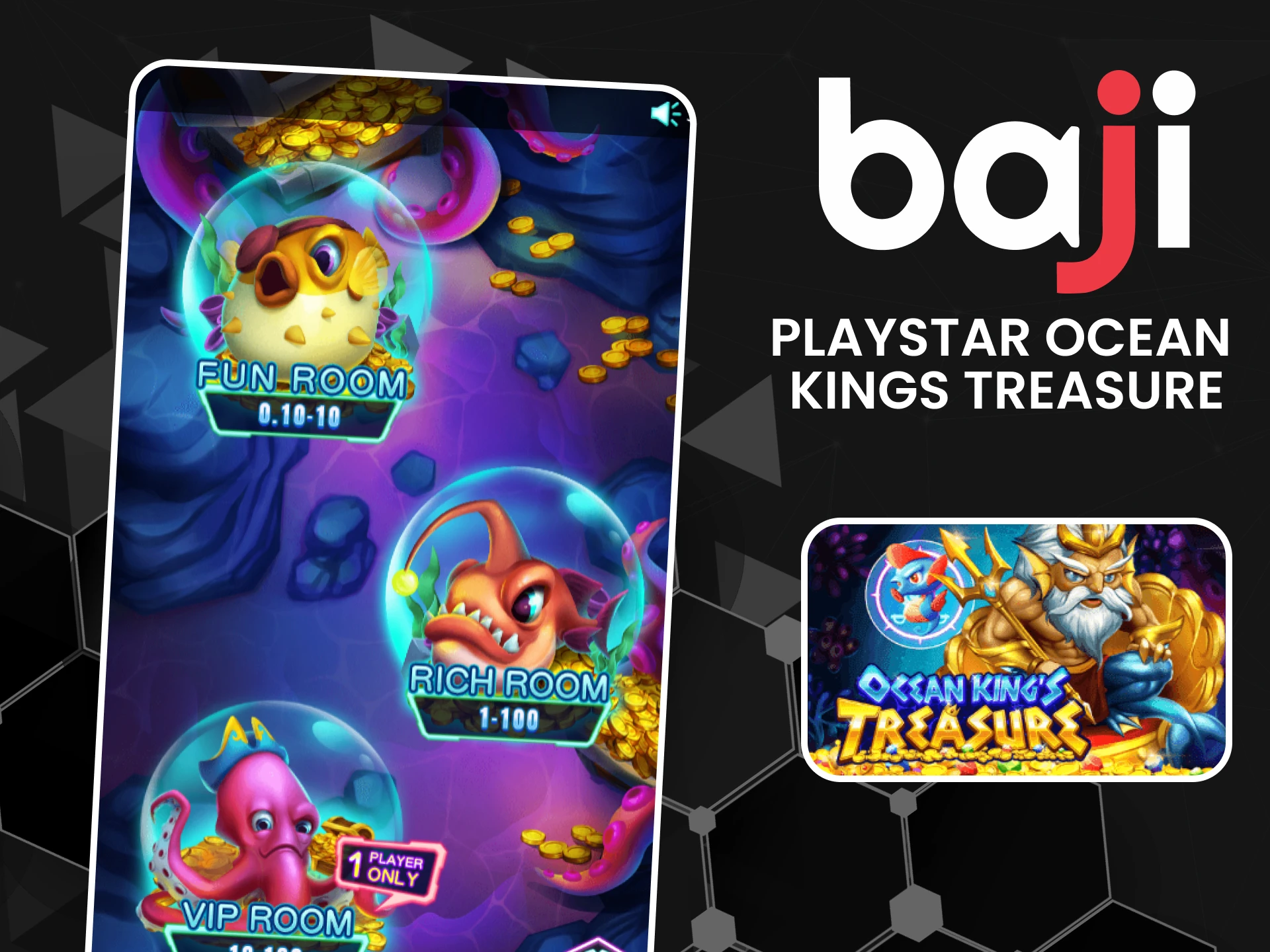 Choose Ocean Kings Treasure in the fishing section from Baji.