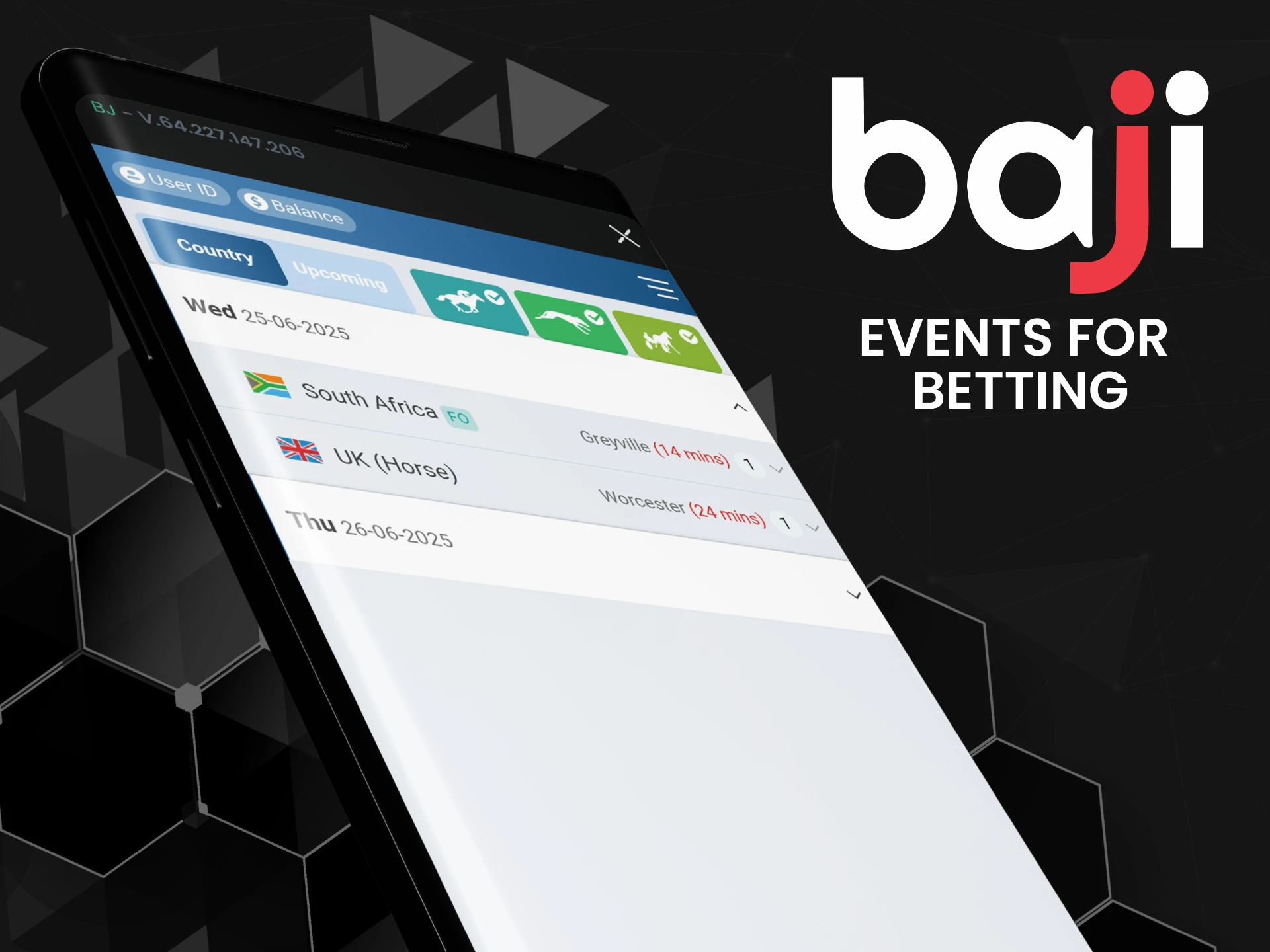 All major horse racing events are represented on Baji.