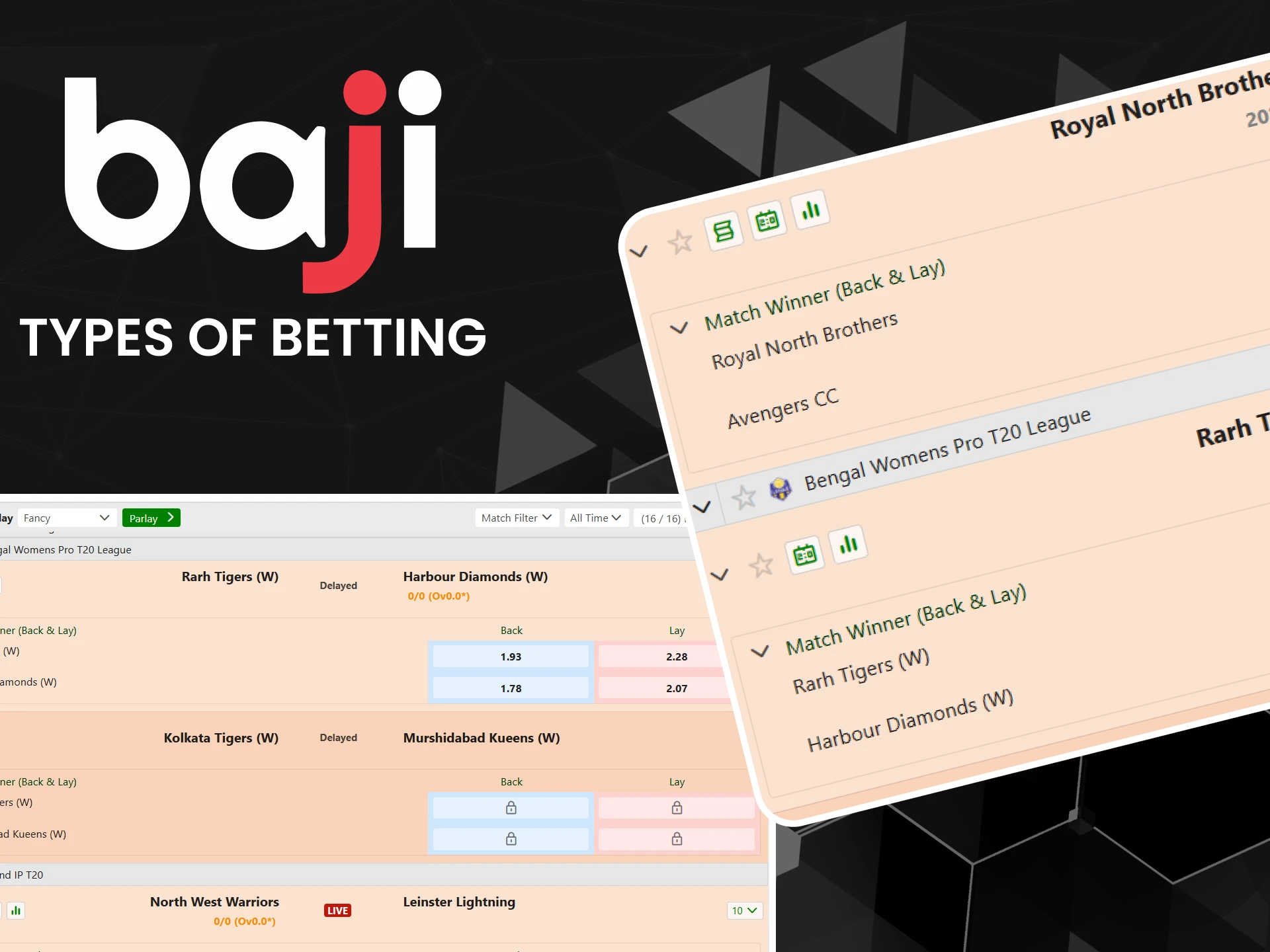 Learn about Baji's IPL betting options.