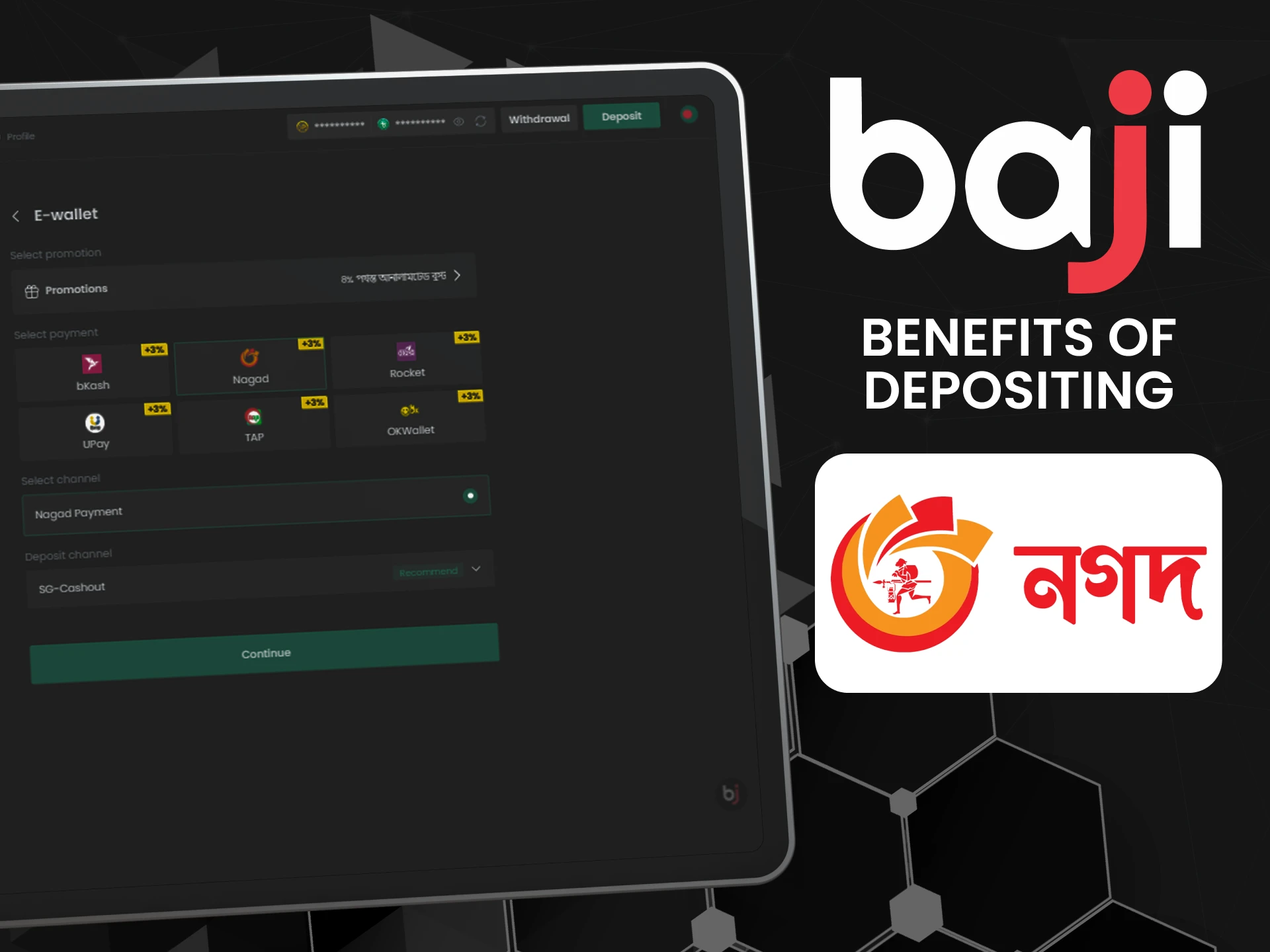Advantages of using Nagad for Baji deposits.