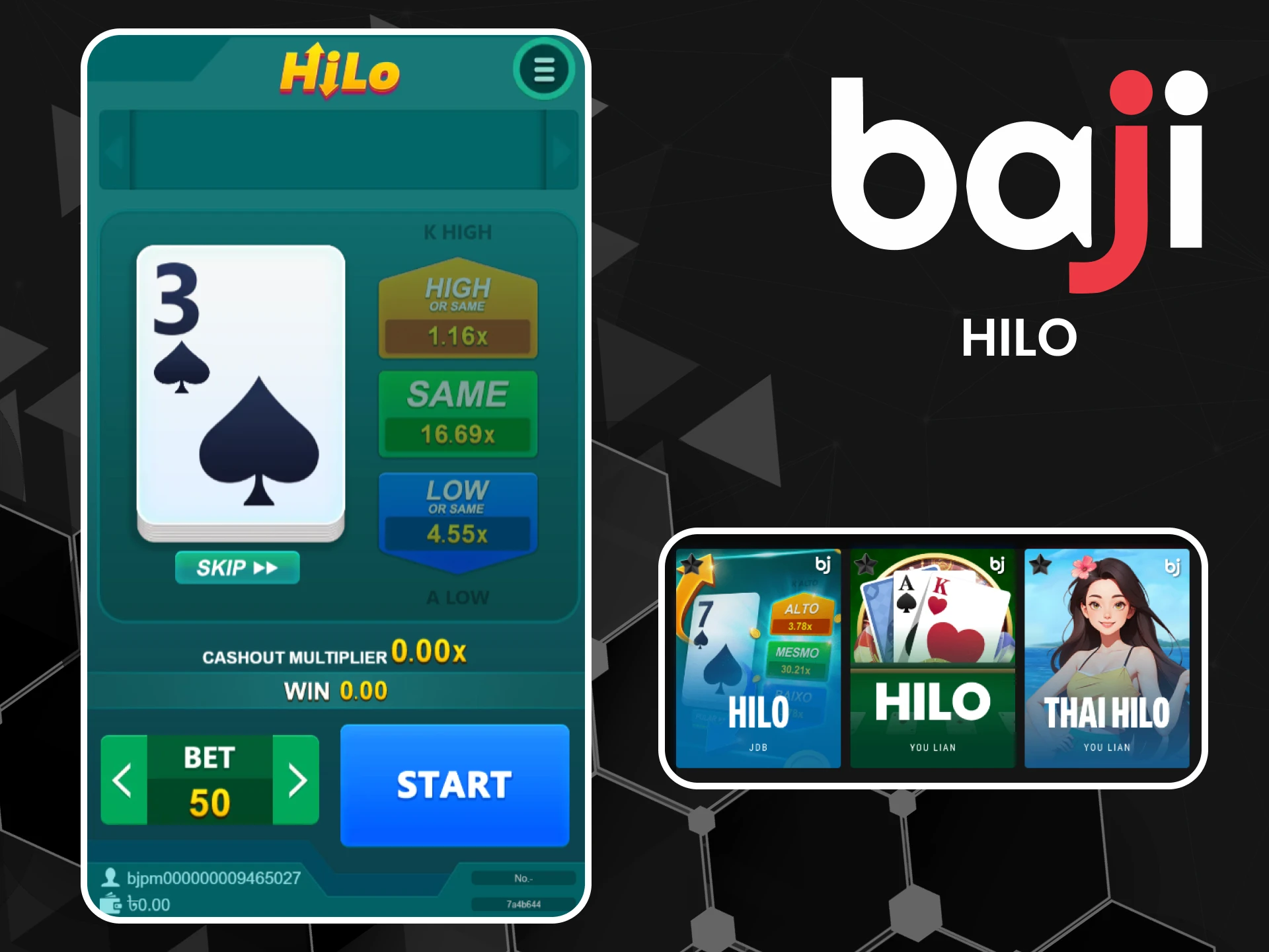 You can play Hilo in the arcade section on Baji.