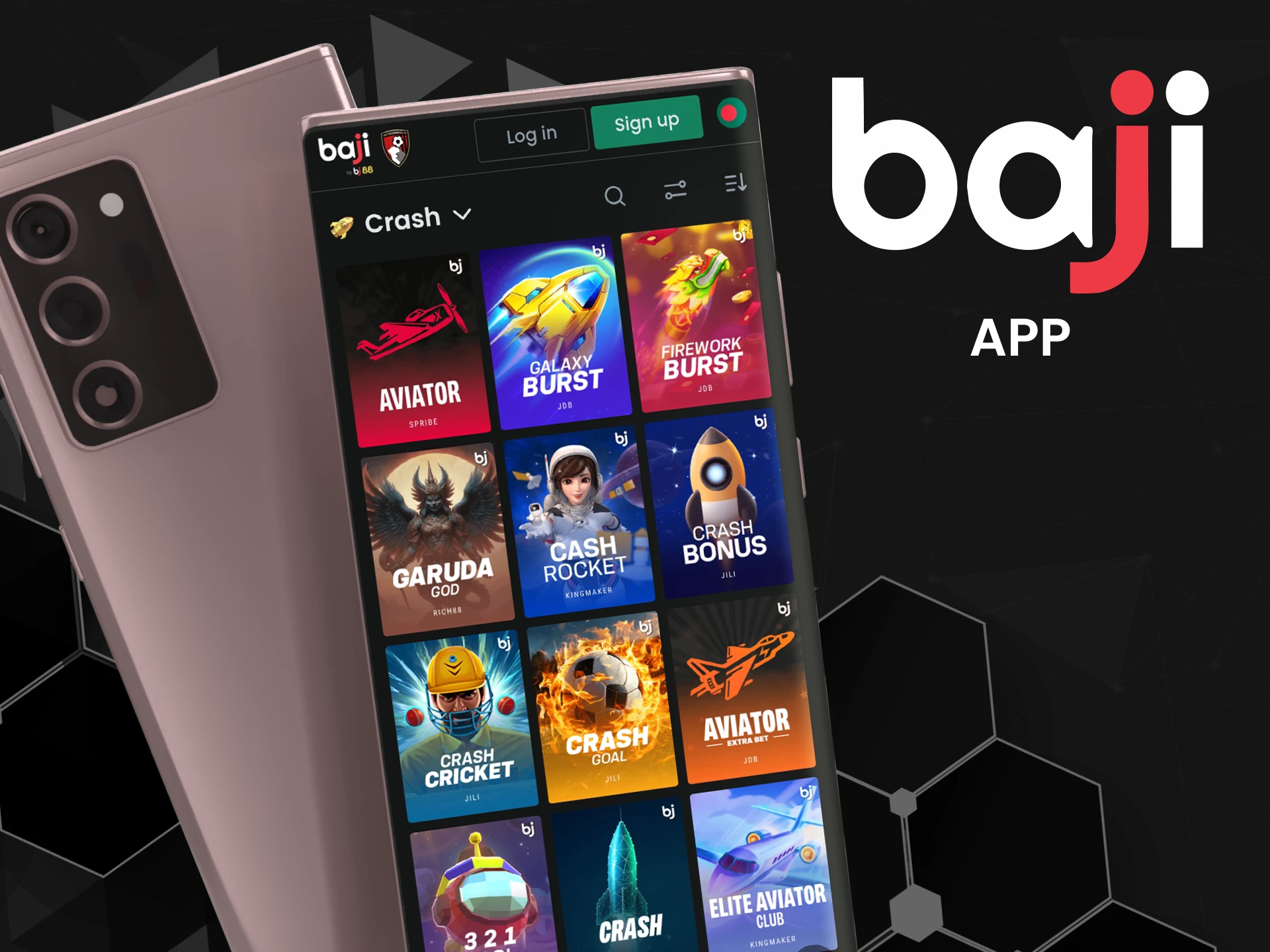 Play crash games in the Baji app.