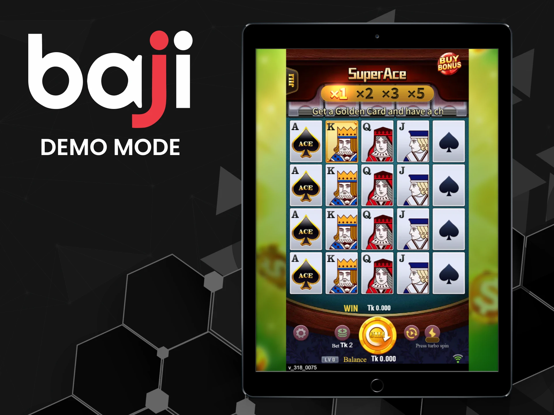 Practice with demo slots at Baji.