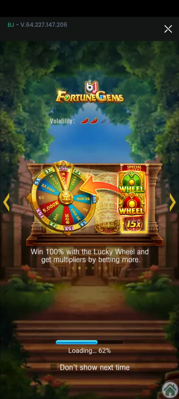 Select and launch one of the slot games on Baji.