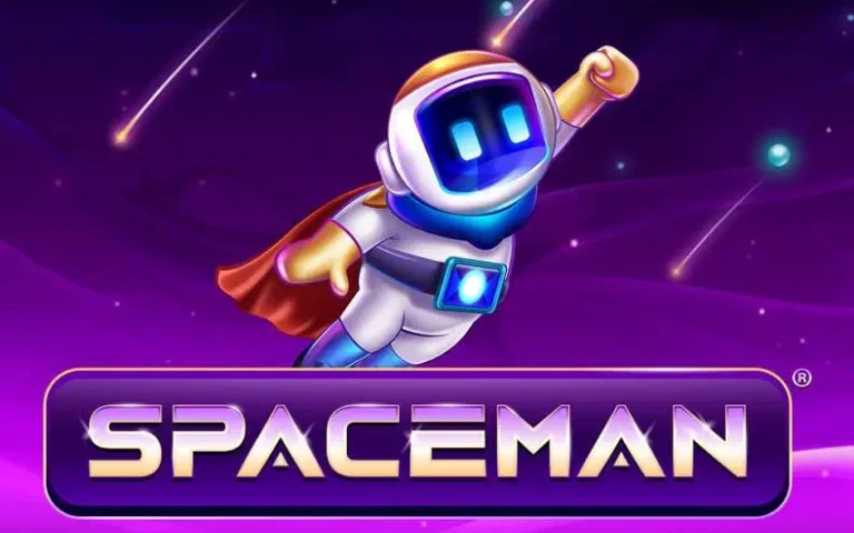 Spaceman crash game with multiplayer betting and flying astronaut.
