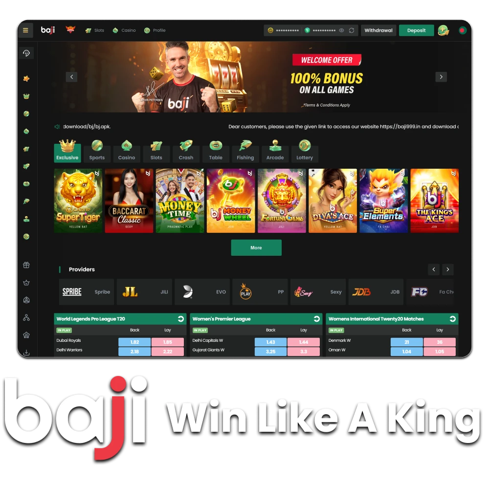 Sports betting and casino games at Baji Bet in Bangladesh.